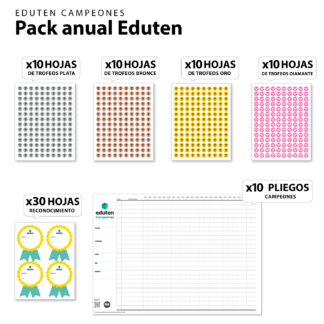Stickers Eduten campeones - Pack anual